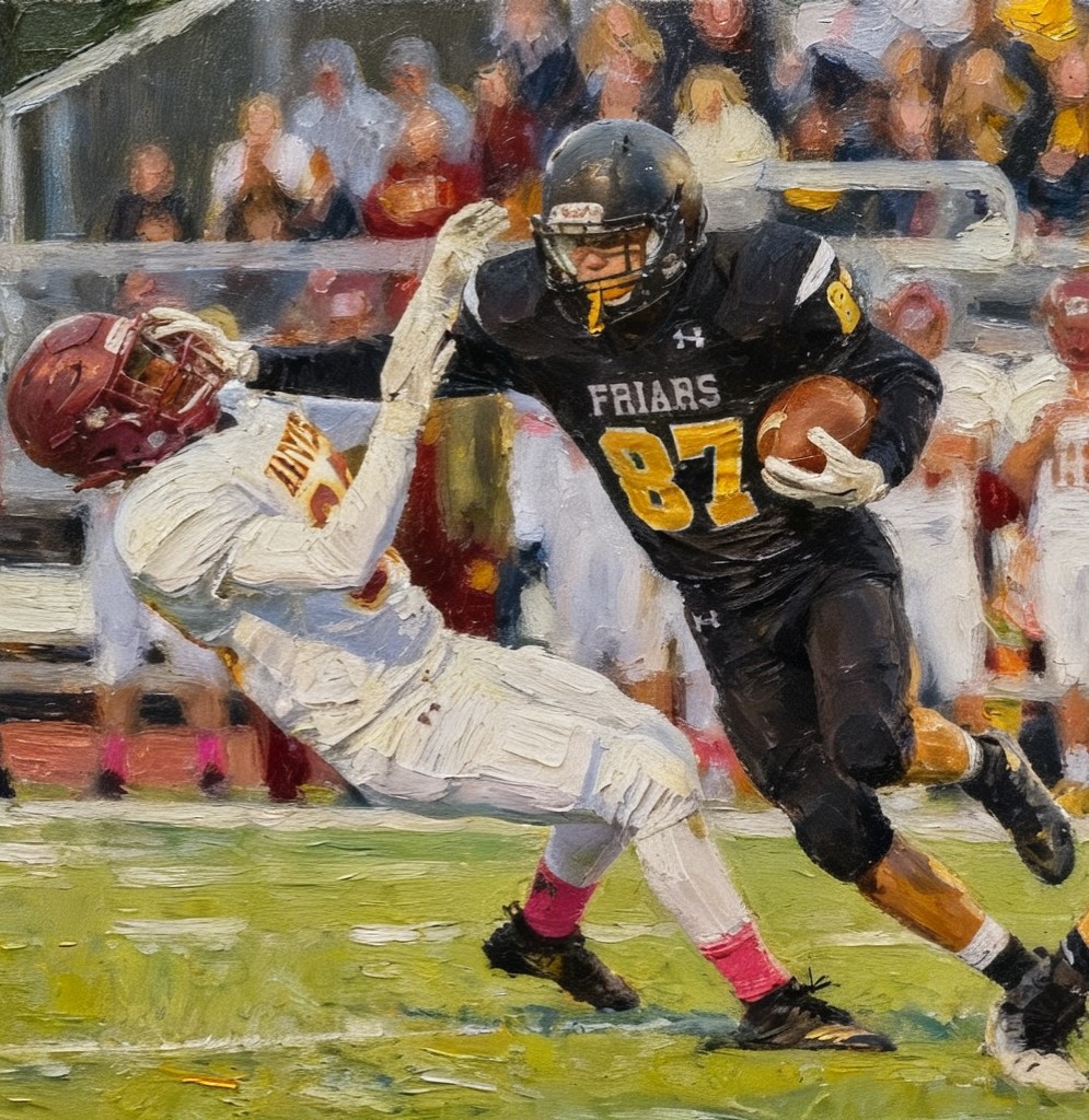 Nathaniel Coulter carrying the football